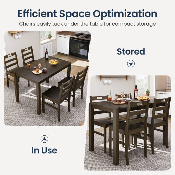 Sophie Wooden Dining Room Funiture Set for 4