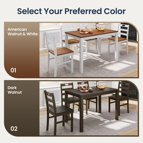Sophie Wooden Dining Room Funiture Set for 4