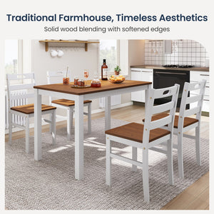 Sophie Wooden Dining Room Funiture Set for 4