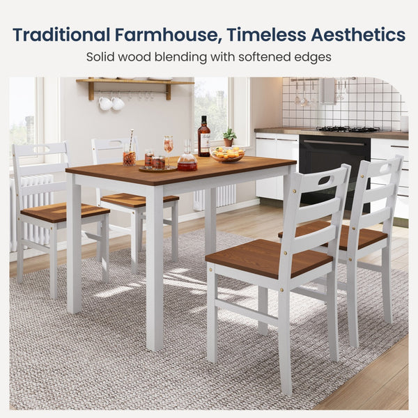 Sophie Wooden Dining Room Funiture Set for 4