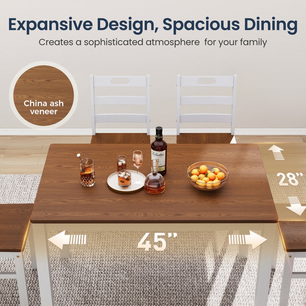 Sophie Wooden Dining Room Funiture Set for 4