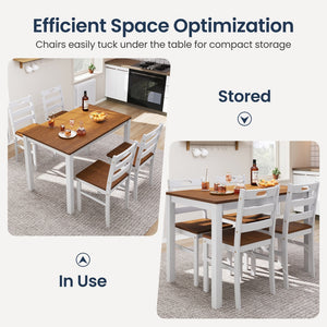Sophie Wooden Dining Room Funiture Set for 4