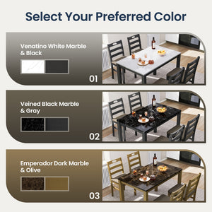 Sophie Wooden Dining Room Funiture Set for 4-Soft Seats