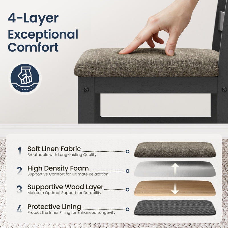 Sophie Series Wooden Dining Room Funiture Set for 4