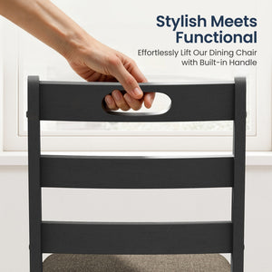 Sophie Wooden Dining Room Funiture Set for 4-Soft Seats