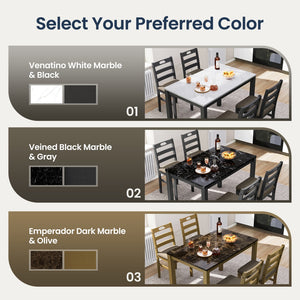 Sophie Wooden Dining Room Funiture Set for 4-Soft Seats