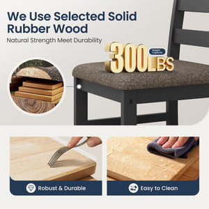 Sophie Wooden Dining Room Funiture Set for 4-Soft Seats