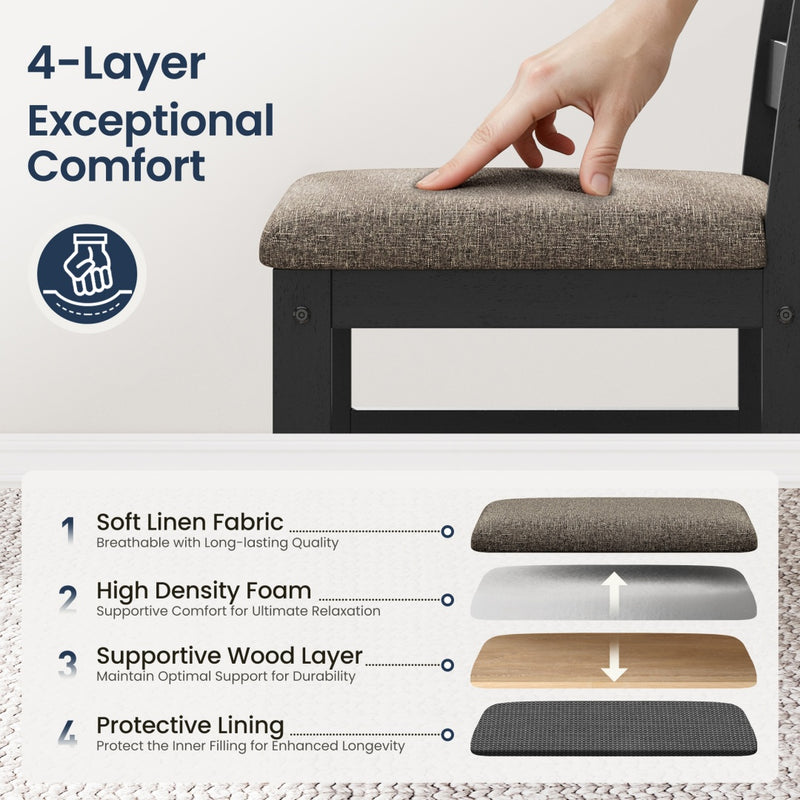 Sophie Series Wooden Dining Room Funiture Set for 4