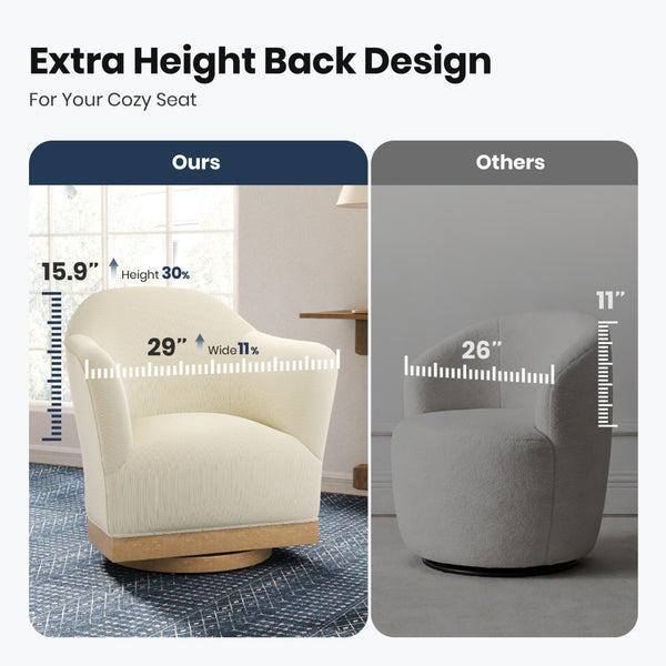 Sorrento Ready-to-use Swivel Lounge Chair for Living Room