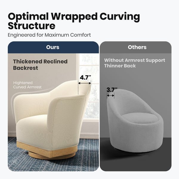 Sorrento Ready-to-use Swivel Lounge Chair for Living Room
