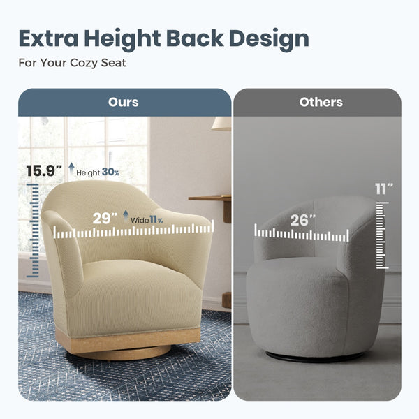 Sorrento Swivel Accent Chair for Living Room