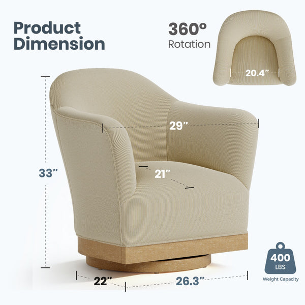 Sorrento Swivel Accent Chair for Living Room