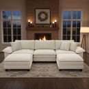 Cloud-like Living Room Sofa Couch Modular Sectional Large Set Dual Fabric