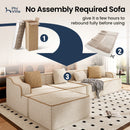 Phi Villa 104" Deluxe Indoor Modular Cloud Sectional Couch Assembly-free Ready-to-use Sofa