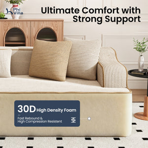 Deluxe Living Room Modular Sectional Sofa Compressed Boneless Couch