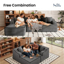 Phi Villa 104" Deluxe Indoor Modular Cloud Sectional Couch Assembly-free Ready-to-use Sofa