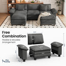 Cloud-like Living Room Sofa Couch Modular Sectional Corduroy Large Set