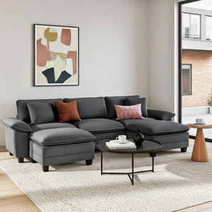 Briar Cloud-like Living Room Sofa Couch Modular Sectional Corduroy Large Set