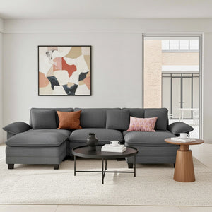 Briar Cloud-like Living Room Sofa Couch Modular Sectional Corduroy Large Set