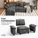 Cloud-like Living Room Sofa Couch Modular Sectional Corduroy Large Set