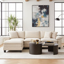 Cloud-like Living Room Sofa Couch Modular Sectional Corduroy Large Set