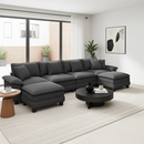 Cloud-like Living Room Sofa Couch Modular Sectional Corduroy Large Set