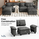 Cloud-like Living Room Sofa Couch Modular Sectional Corduroy Large Set