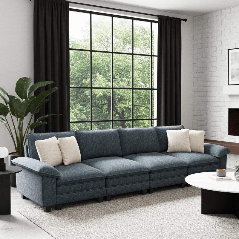 Cloud-like Living Room Modular Sectional Sofa Couch Chenille
