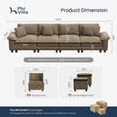 Cloud-like Living Room Modular Sectional Sofa Couch Chenille