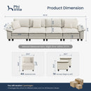 Cloud-like Living Room Modular Sectional Sofa Couch Chenille