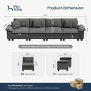Cloud-like Living Room Sofa Couch Modular Sectional Corduroy Set