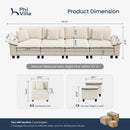 Cloud-like Living Room Sofa Couch Modular Sectional Corduroy Set