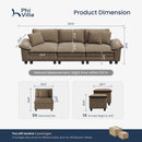 Cloud-like Living Room Modular Sectional Sofa Couch Chenille