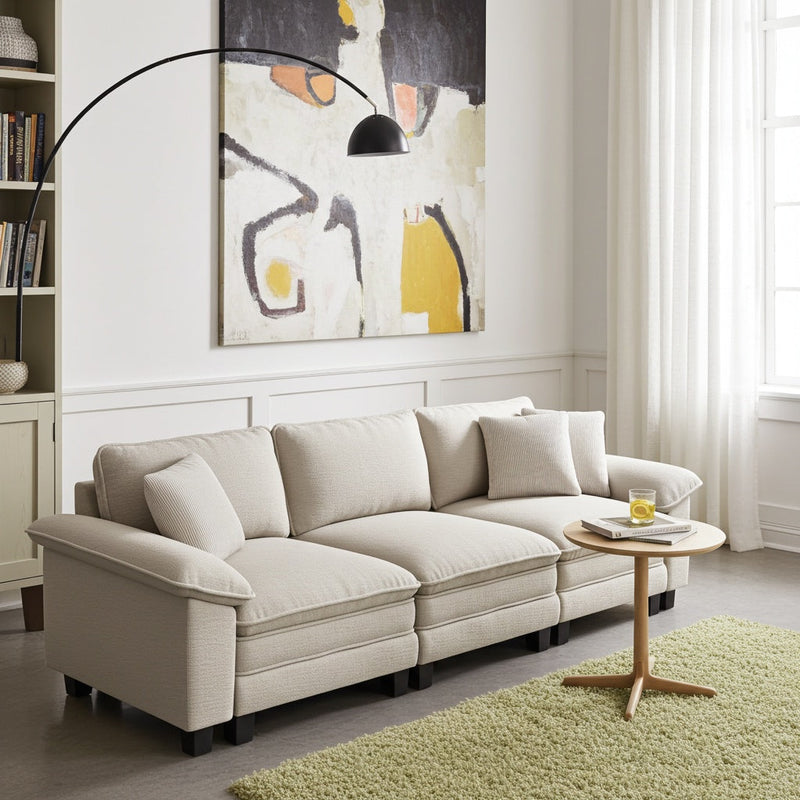 Cloud-like Living Room Modular Sectional Sofa Couch Chenille