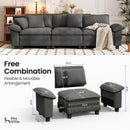 Cloud-like Living Room Sofa Couch Modular Sectional Corduroy Set