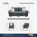 Cloud-like Living Room Modular Sectional Sofa Couch Chenille