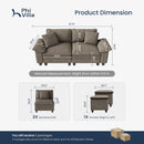 Briar Cloud-like Living Room Modular Sectional Sofa Couch Chenille