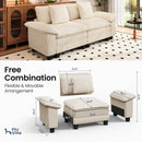 Cloud-like Living Room Sofa Couch Modular Sectional Corduroy Set