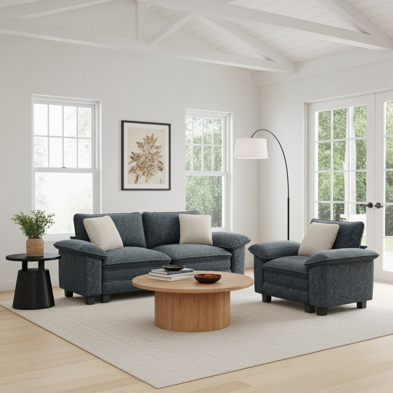 Living Room Sofa Modular Sectional Cloud-like Couch Chenille Large Set