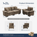 Living Room Sofa Modular Sectional Cloud-like Couch Chenille Large Set