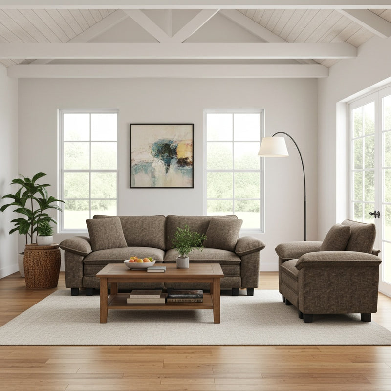 Briar Living Room Sofa Modular Sectional Cloud-like Couch Chenille Large Set