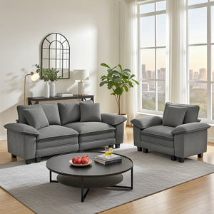 Briar Cloud-like Living Room Sofa Couch Modular Sectional Corduroy Large Set