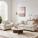 Cloud-like Living Room Sofa Couch Modular Sectional Corduroy Large Set