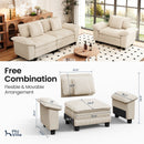 Cloud-like Living Room Sofa Couch Modular Sectional Corduroy Large Set