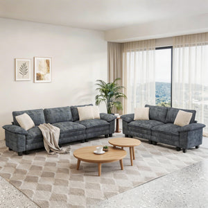Briar Living Room Sofa Modular Sectional Cloud-like Couch Chenille Large Set