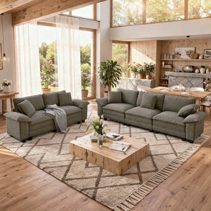 Briar Living Room Sofa Modular Sectional Cloud-like Couch Chenille Large Set