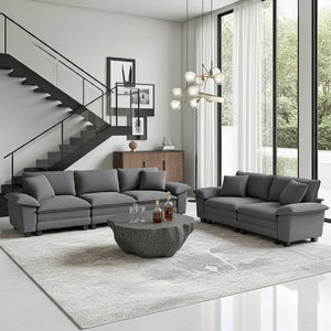 Briar Cloud-like Living Room Sofa Couch Modular Sectional Corduroy Large Set