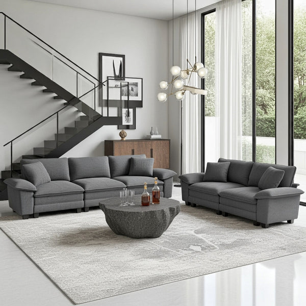 Briar Cloud-like Living Room Sofa Couch Modular Sectional Corduroy Large Set