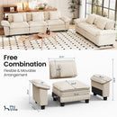 Cloud-like Living Room Sofa Couch Modular Sectional Corduroy Large Set
