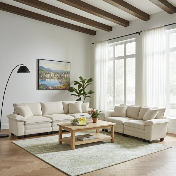 Briar Cloud-like Living Room Sofa Couch Modular Sectional Corduroy Large Set